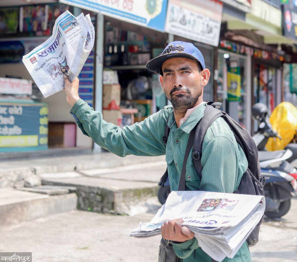 Krishna has been earning self-respect by selling newspapers for 13 years.
