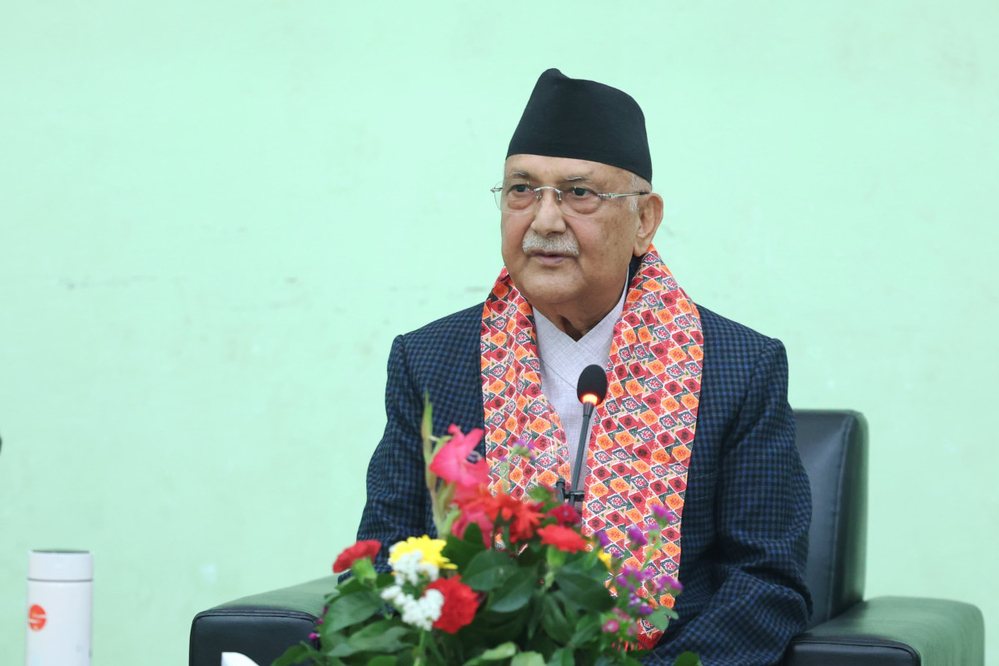 अहिले पूर्वराष्ट्रपति भण्डारीलाई नेतृत्व हस्तान्तरण गर्न सकिने अवस्था छैन : ओली