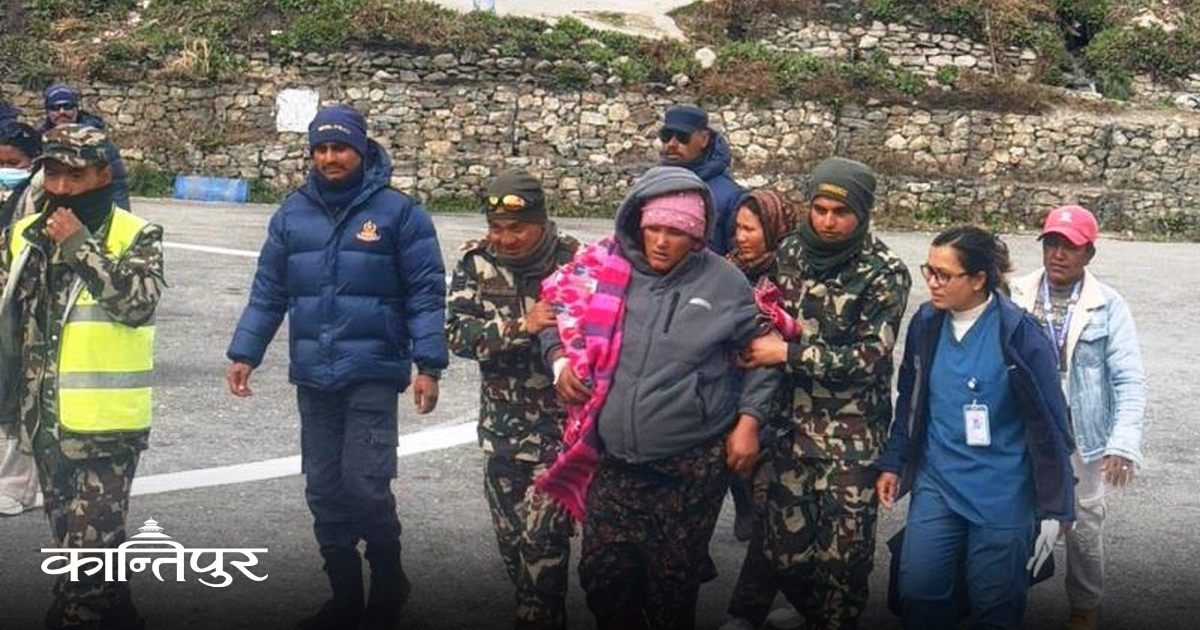 हुम्लाबाट गर्भवतीको हेलिकोप्टरमा उद्धार