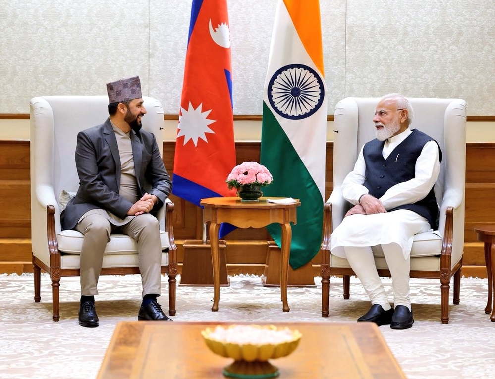 भारतीय प्रधानमन्त्री मोदीसँग रास्वपा सभापति लामिछानेले गरे भेटवार्ता